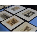 5 VARIOUS FRAMED ETCHINGS