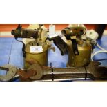 2 BRASS BURNERS & QUANTITY OF SPANNERS