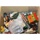 BOX CONTAINING VARIOUS MODEL VEHICLES, TOYS ETC