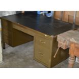 60" VINTAGE METAL OFFICE DESK