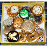 VARIOUS POCKETWATCHES, GOLD PLATED POCKET WATCHES ETC