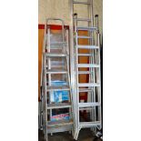 COLLECTION OF VARIOUS ALUMINIUM LADDERS