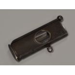 STERLING SILVER CIGAR CUTTER WITH BIRMINGHAM ASSAY MARK, MAKER MARK FOR S J ROSE & SONS & DATE