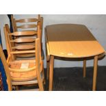 PINE KITCHEN TABLE & 4 CHAIRS