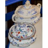 2 LARGE LIDDED TUREENS