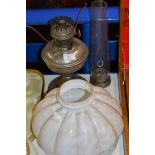 PARAFFIN LAMP WITH FUNNEL & SHADE