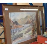 PAIR OF FRAMED WATERCOLOURS - LANDSCAPE SCENES, BY GREIG HALL