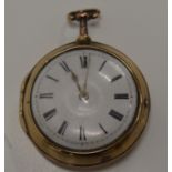 18TH CENTURY PEAR CASED YELLOW METAL TIMEPIECE BY DRUMMOND OF LONDON