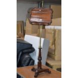 58" REGENCY ROSEWOOD & BRASS MUSIC STAND