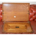 2 WOODEN DOUBLE HANDLED SERVING TRAYS