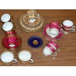 QUANTITY MISCELLANEOUS TEA & COFFEE WARE, AYNSLEY, SPODE ETC