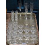 COLLECTION OF VARIOUS CRYSTAL STEM GLASSES