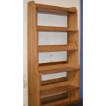 2 MODERN PINE EFFECT SHELF UNITS