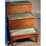 VICTORIAN MAHOGANY INLAID STEPPED COMMODE