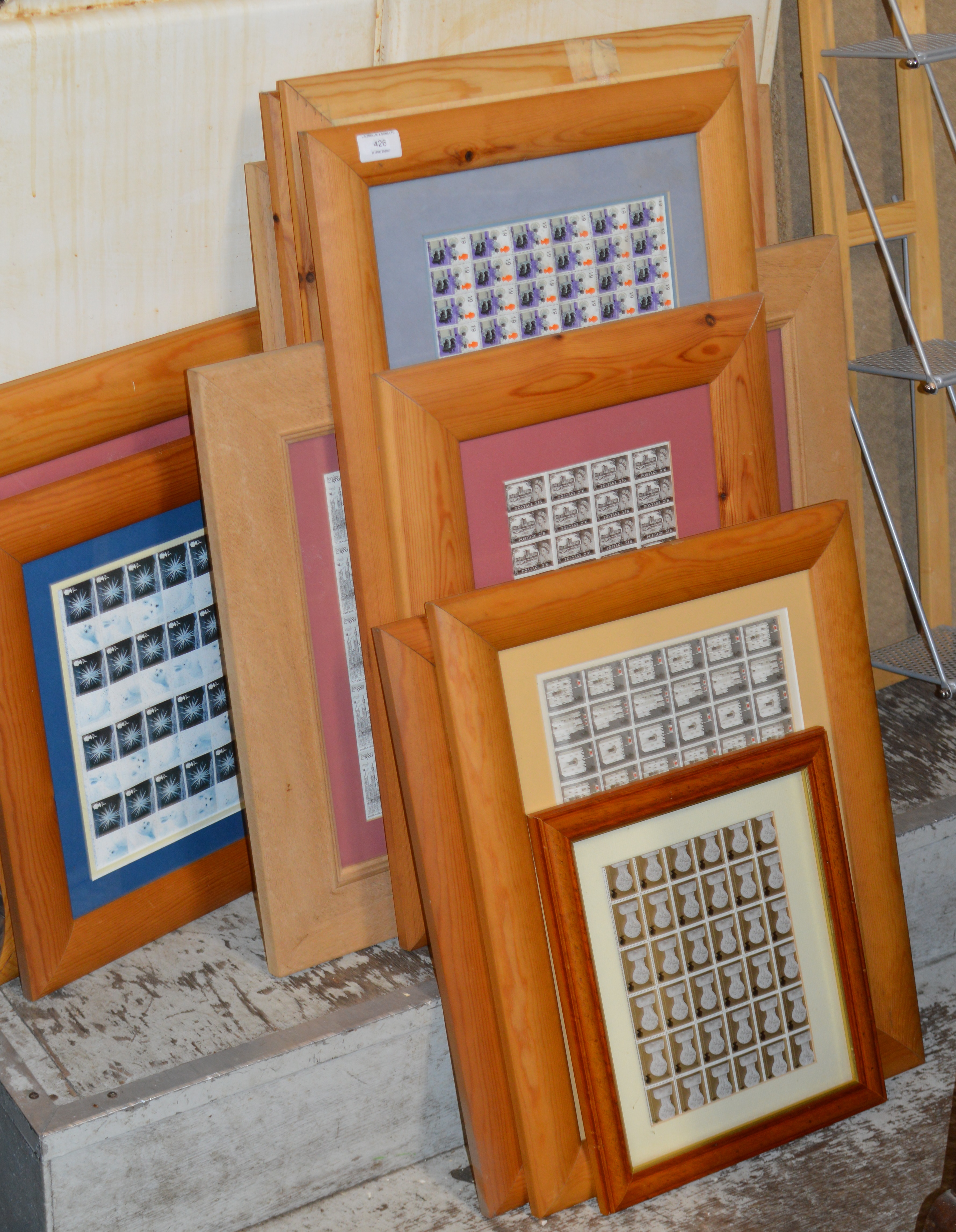 COLLECTION OF VARIOUS FRAMED STAMP SHEETS