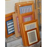 COLLECTION OF VARIOUS FRAMED STAMP SHEETS