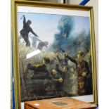 GILT FRAMED WWI PRINT QUIS SEPARABIT "WHO SHALL SEPARATE US"
