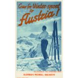LOTHAR RUBELT (1901-1990) (PHOTO)COME FOR WINTER SPORTS TO AUSTRIA B+; creasing throughout image and
