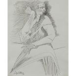 [§] ROBERT COLQUHOUN (SCOTTISH 1914-1962)WOMAN Signed and dated '62, pencil25cm x 20cm (9.75in x