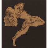 [§] ALEXANDER GOUDIE R.P. (SCOTTISH 1933-2004)SALOME DANCING Signed, charcoal on cardboard33cm x