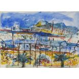 [§] ANN ORAM R.S.W. (SCOTTISH B.1956)MEDITERRANEAN Signed and dated '86, watercolour and ink on