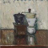 [§] JOHN G. BOYD R.G.I. (SCOTTISH 1940-2001)STILL LIFE WITH COFFEE GRINDER Signed, oil on canvas50cm