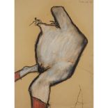 [§] PAT DOUTHWAITE (SCOTTISH 1939-2002)RED STOCKINGS Signed and dated '84, pastel73cm x 52cm (28.