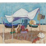 [§] LEON MORROCCO A.R.S.A. (SCOTTISH B.1942)SUN CANOPY, 1978 Signed and dated, pastel26cm x 29cm (