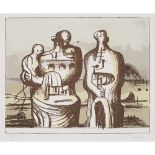 [§] HENRY MOORE O.M., C.H., F.B.A. (BRITISH 1898-1986)FIGURES IN AN INDUSTRIAL LANDSCAPE , 1975 S/P,