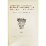 ARCHITECTURAL HISTORYA COLLECTION OF WORKS ON ARCHITECTURAL HISTORY, INCLUDING Lagenskiöld, Eric