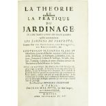 DEZALLIER D'ARGENVILLE, ANTOINE JOSEPHLA THEORIE ET LA PRACTIQUE DU JARDINAGE Paris: Jean