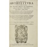 SCAMOZZI, VINCENZOL'IDEA DELLA ARCHITETTURA UNIVERSALE Venice: expensis auctoris, 1615. First