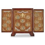 MANNER OF AUGUSTUS WELBY NORTHMORE PUGINOAK FRAMED DEVOTIONAL TRIPTYCH SCREEN, CIRCA 1860 the