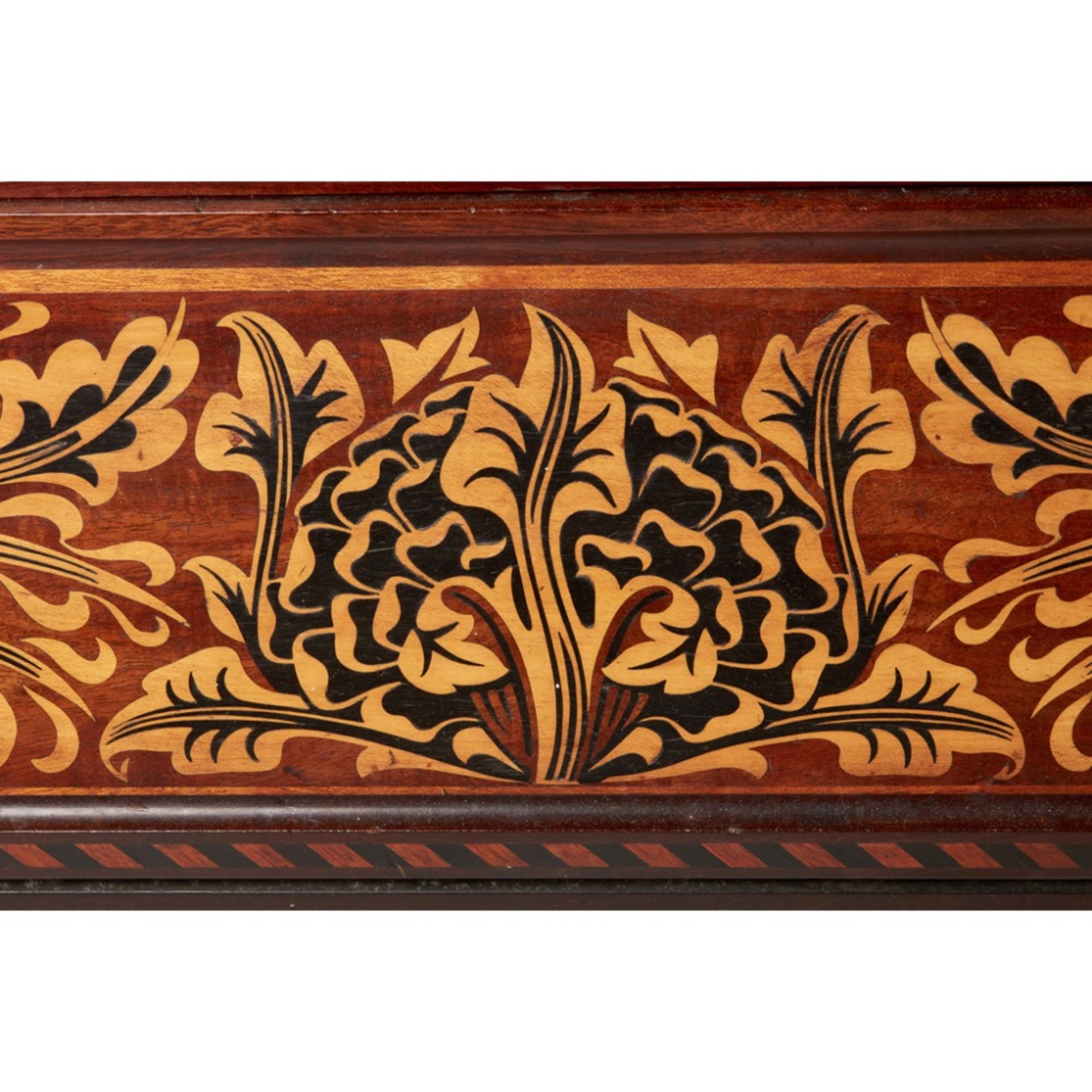 GEORGE WASHINGTON JACK (1855-1931) FOR MORRIS & CO.ARTS & CRAFTS SATINWOOD AND EBONY INLAID MAHOGANY - Image 5 of 6