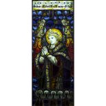 CHARLES EAMER KEMPE (1837-1907)PAIR OF GOTHIC REVIVAL STAINED GLASS PANELS, CIRCA 1905 each