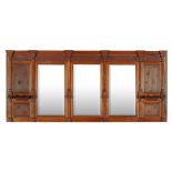 THOMAS JECKYLL (1827-1881)AESTHETIC MOVEMENT WALNUT OVERMANTEL, CIRCA 1875 the bevelled mirrors