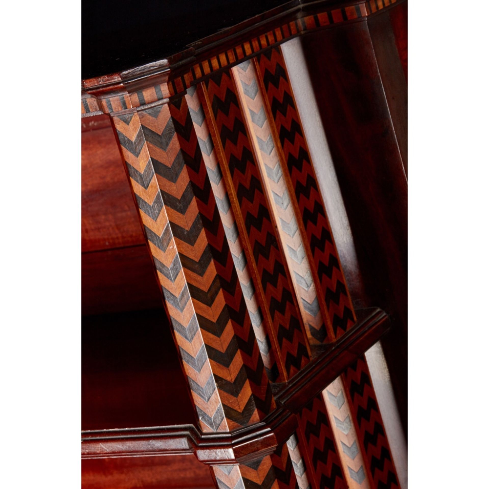 GEORGE WASHINGTON JACK (1855-1931) FOR MORRIS & CO.ARTS & CRAFTS SATINWOOD AND EBONY INLAID MAHOGANY - Image 4 of 6