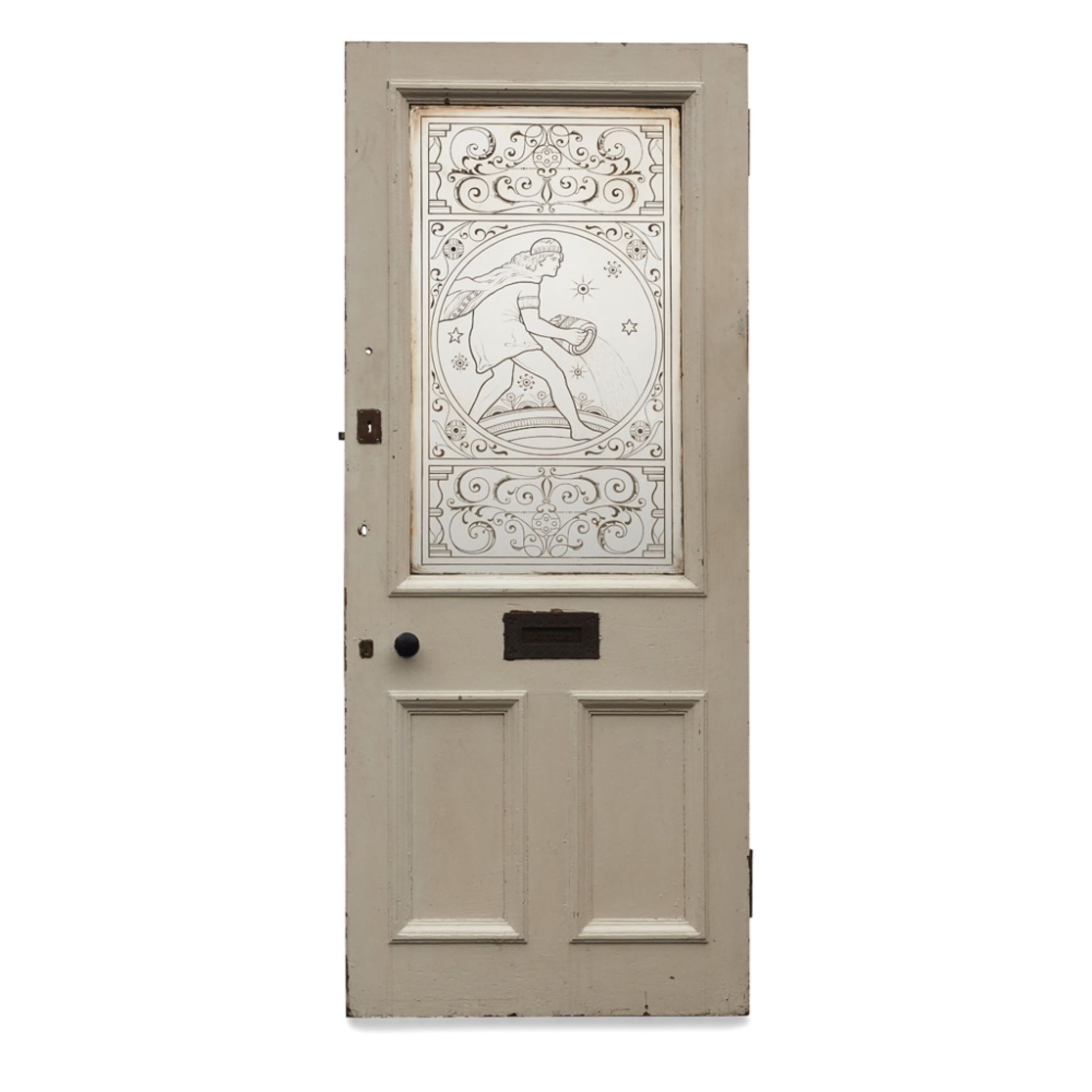 ENGLISH SCHOOL, MANNER OF JOHN MOYR SMITHAESTHETIC MOVEMENT GLAZED DOOR, CIRCA 1880 with acid-etched