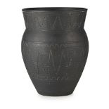 WEDGWOOD FOR JAMES POWELL & SONS, WHITEFRIARSBASALT VASE, CIRCA 1900 of shouldered form with