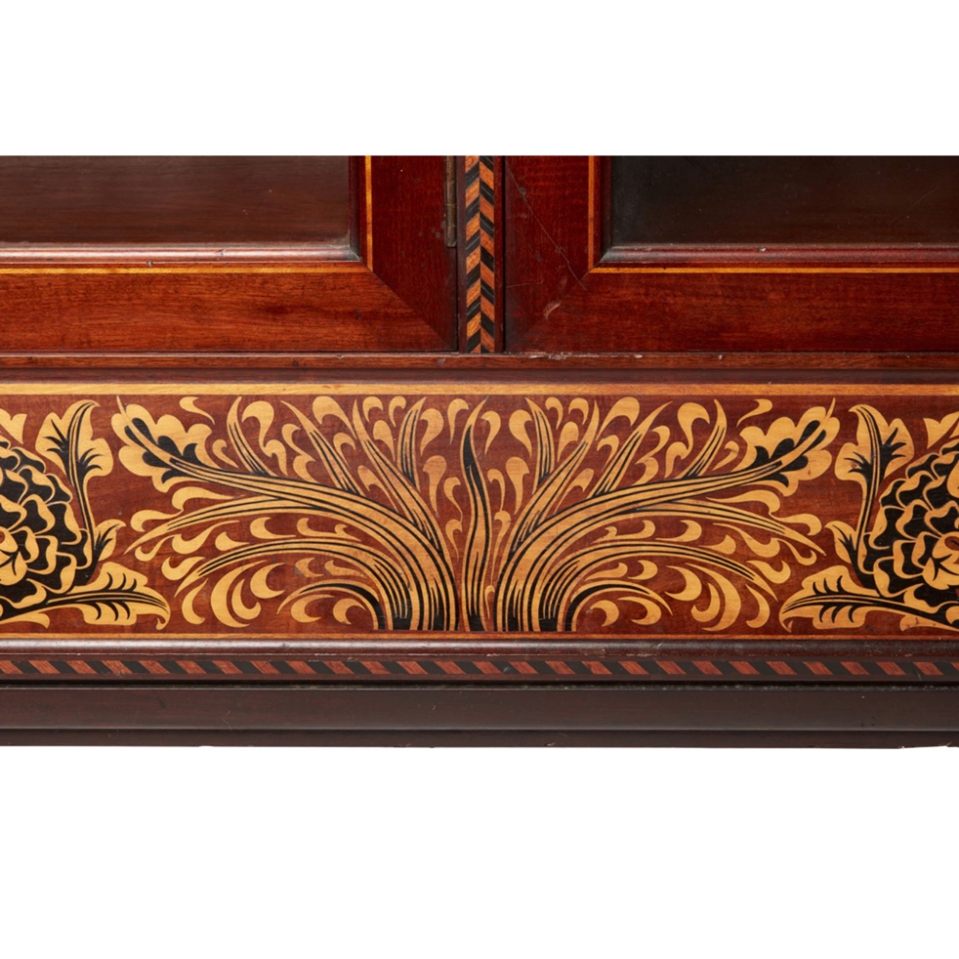 GEORGE WASHINGTON JACK (1855-1931) FOR MORRIS & CO.ARTS & CRAFTS SATINWOOD AND EBONY INLAID MAHOGANY - Image 6 of 6