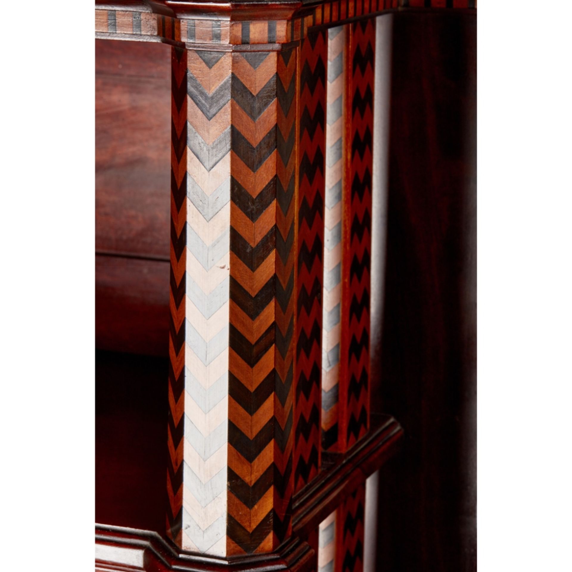 GEORGE WASHINGTON JACK (1855-1931) FOR MORRIS & CO.ARTS & CRAFTS SATINWOOD AND EBONY INLAID MAHOGANY - Image 3 of 6