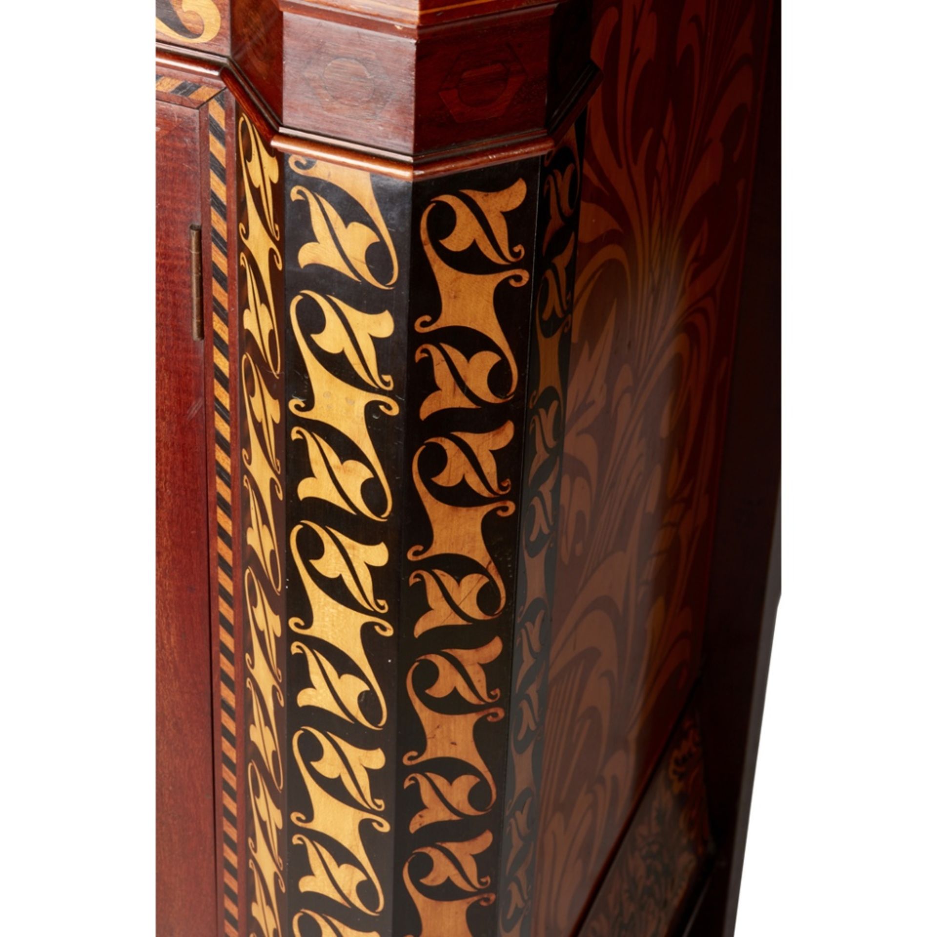 GEORGE WASHINGTON JACK (1855-1931) FOR MORRIS & CO.ARTS & CRAFTS SATINWOOD AND EBONY INLAID MAHOGANY - Image 2 of 6