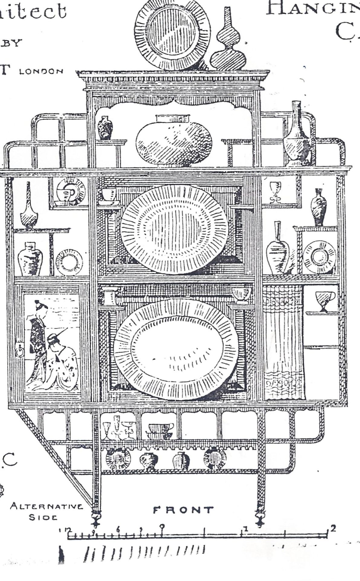 EDWARD WILLIAM GODWIN (1833-1886) FOR WILLIAM WATTAESTHETIC MOVEMENT WALNUT-FRAMED CHIMNEY - Image 6 of 7