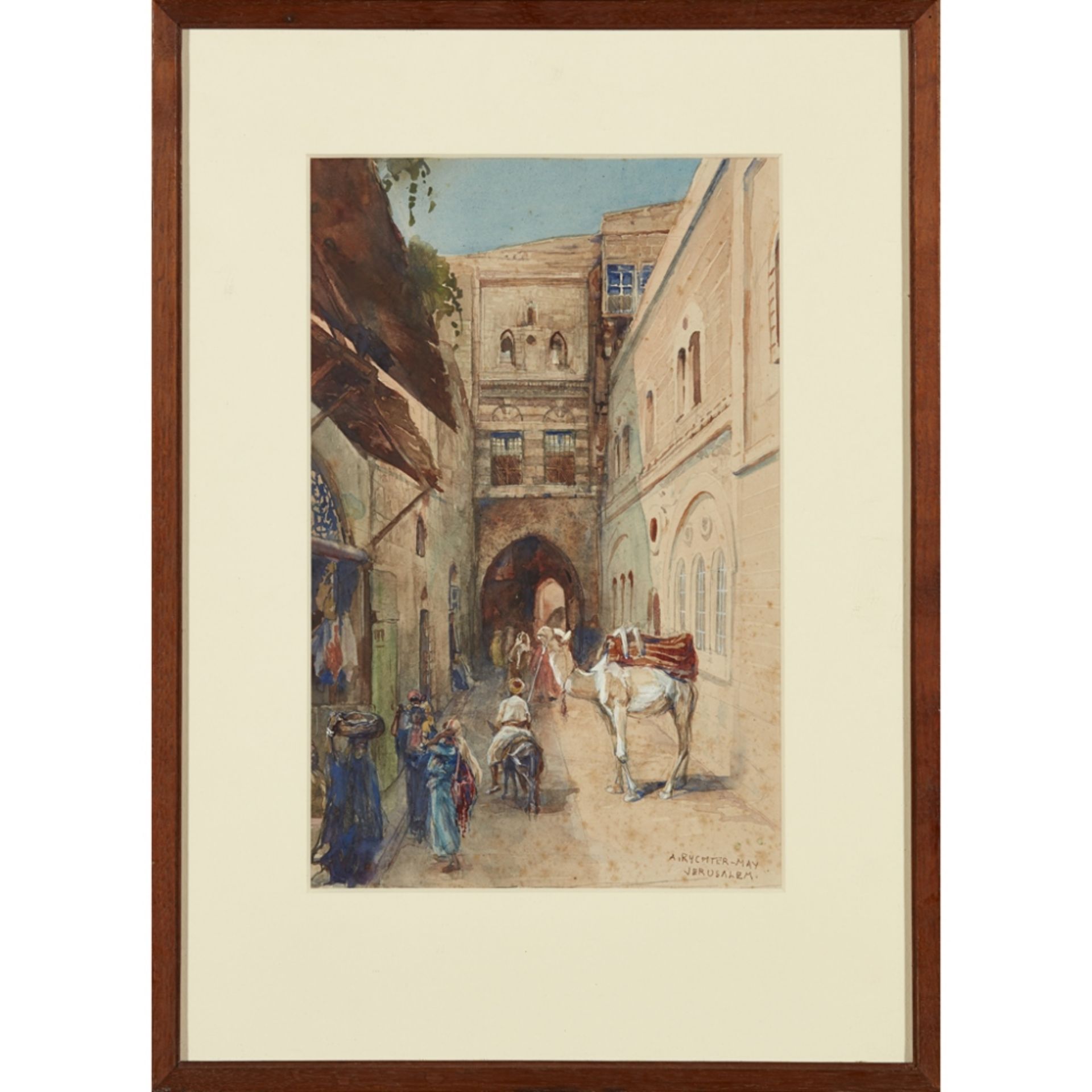 [§] ANNA RYCHTER-MAY (GERMAN 1864-1955)JERUSALEM Signed and inscribed, watercolour31cm x 20cm (12. - Image 2 of 2