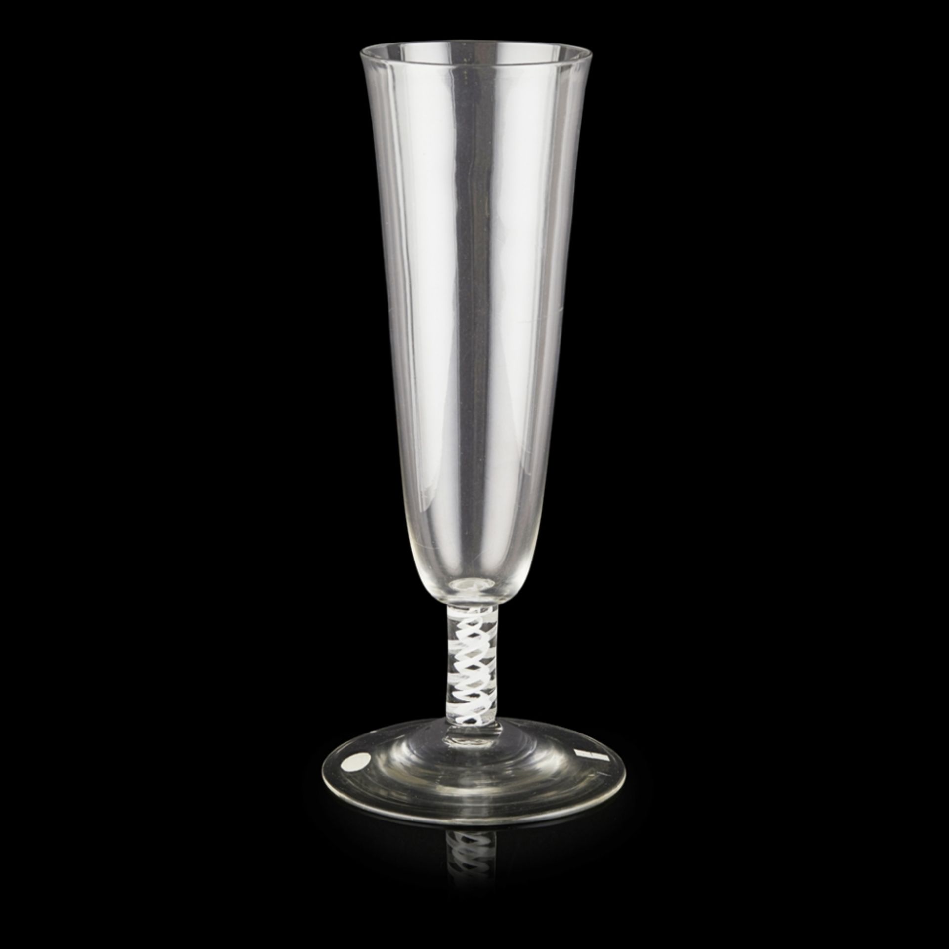 LARGE GEORGIAN OPAQUE-TWIST STEM CAPTAIN'S GLASSCIRCA 1760 with large tapered bowl, above a short