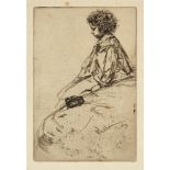 JAMES ABBOTT MCNEIL WHISTLER (AMERICAN 1834-1903)BIBI LALOUETTE Etching with drypoint, signed and