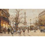 [§] EUGÈNE GALIEN-LALOUE (FRENCH 1854-1951)PLACE DE LA BASTILLE Signed, watercolour, unframed19cm