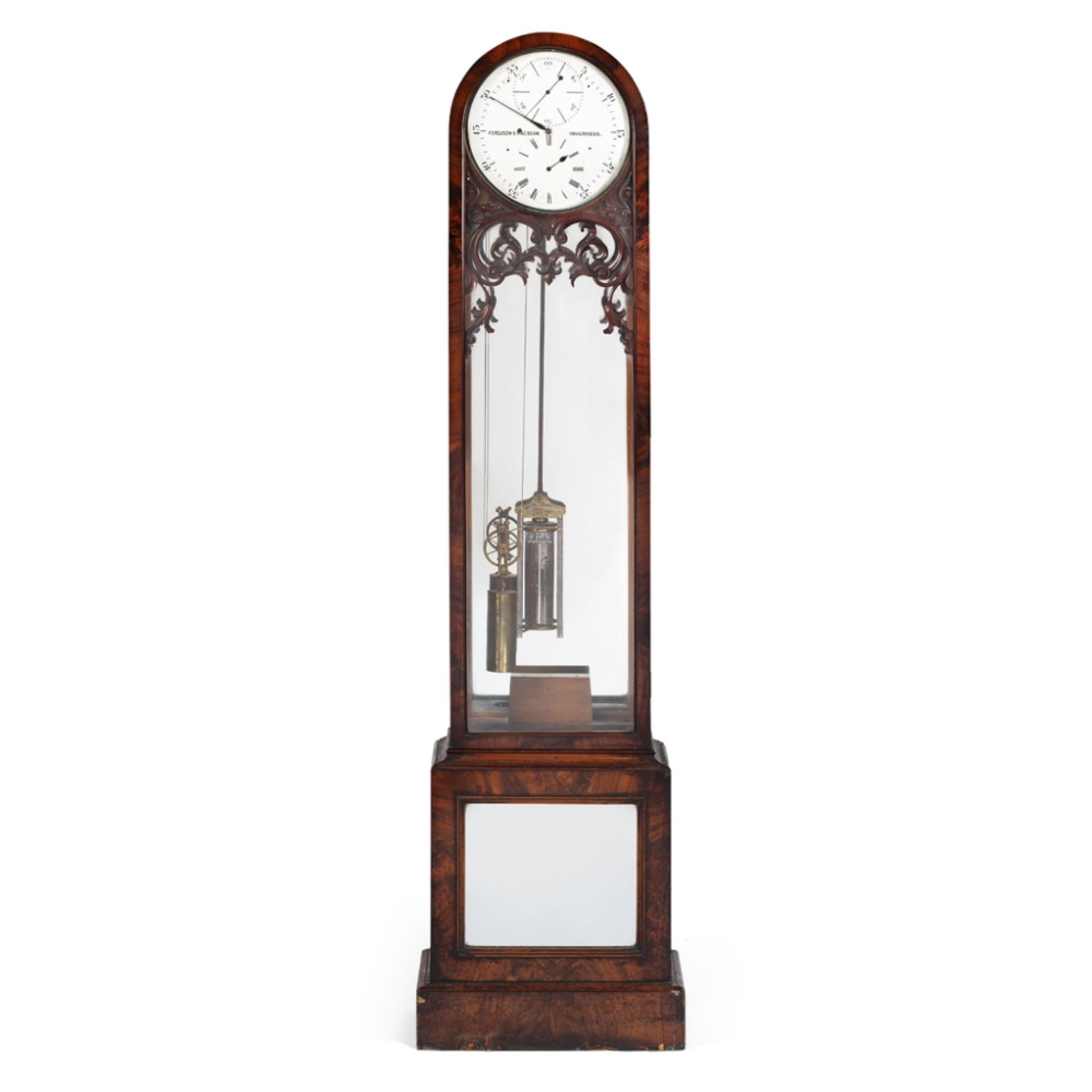 SCOTTISH VICTORIAN MAHOGANY LONGCASE REGULATOR, FERGUSON MACBEAN, INVERNESSMID 19TH CENTURY in a