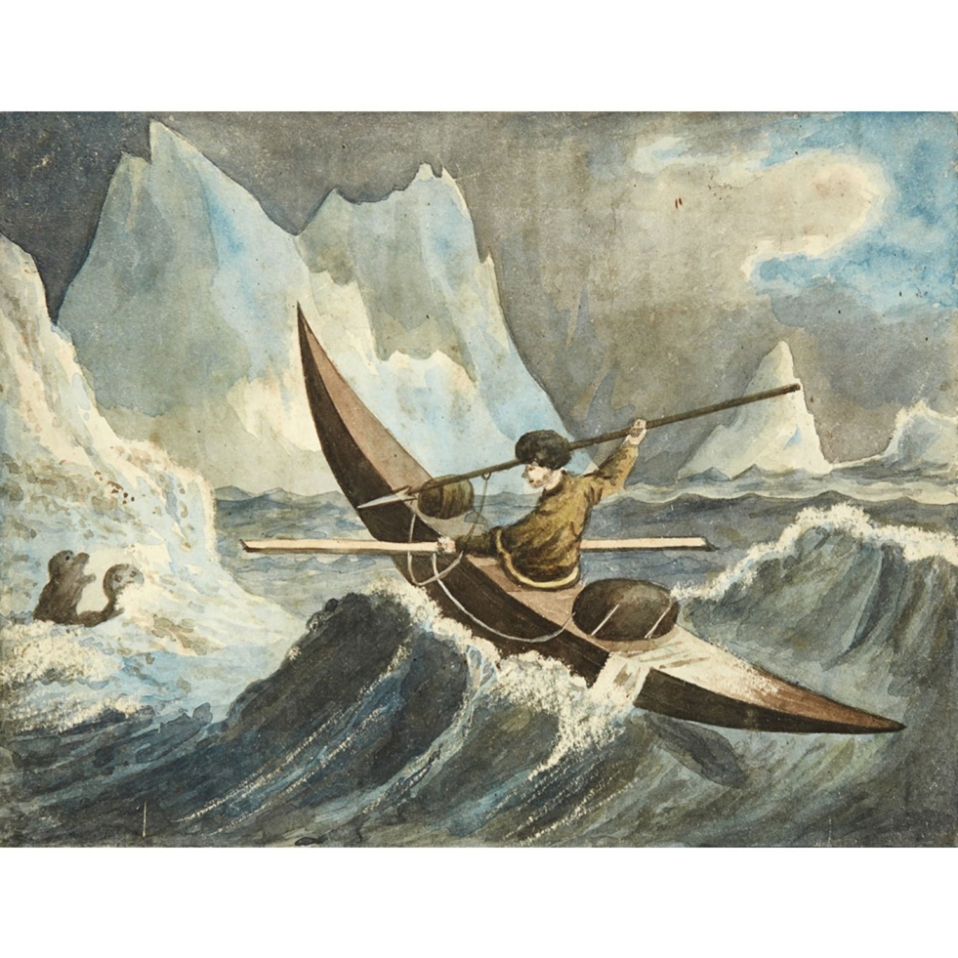 19TH CENTURY BRITISH SCHOOLTHE SEAL HUNT Watercolour13cm x 18cm (5in x 7in)Note: There is an