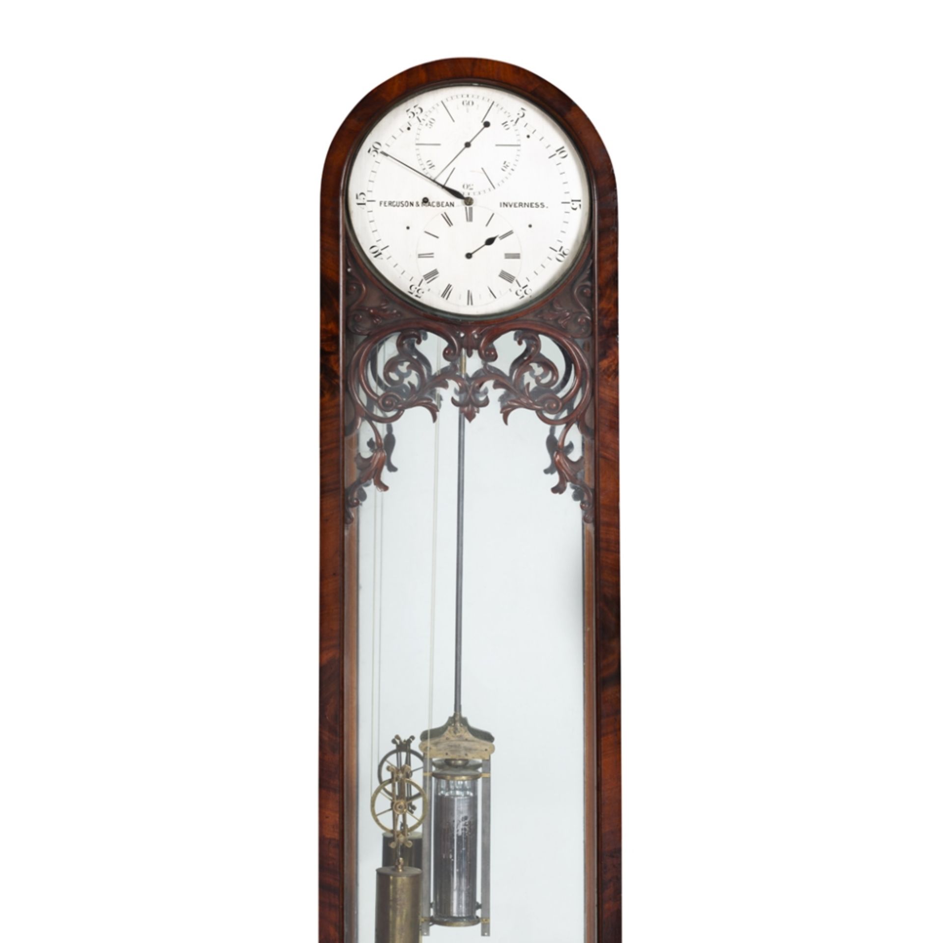 SCOTTISH VICTORIAN MAHOGANY LONGCASE REGULATOR, FERGUSON MACBEAN, INVERNESSMID 19TH CENTURY in a - Image 2 of 2